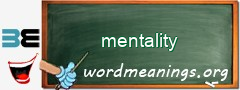 WordMeaning blackboard for mentality
